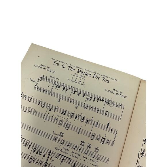 Im In The Market For You Sheet Music High Society Blues McCarthy Hanley Gaynor - Picture 3 of 5